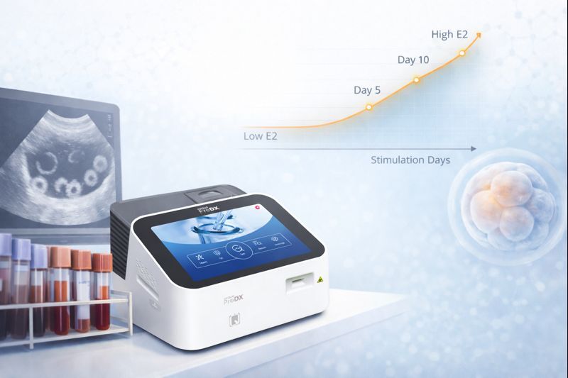 Cyclic ProDX can monitor changing estradiol (E2) levels during ovarian stimulation